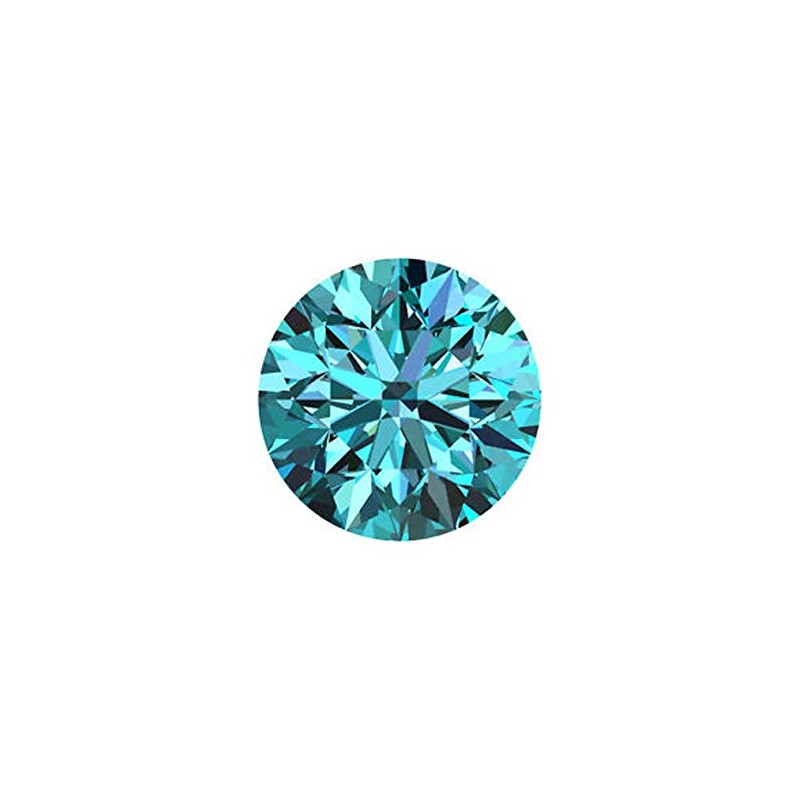 1,91 CT 8,35 mm Moissanit Moissanite Niebieski Intense BLUE