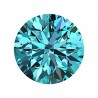 1,91 CT 8,35 mm Moissanit Moissanite Niebieski Intense BLUE