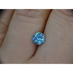 1,91 CT 8,35 mm Moissanit Moissanite Niebieski Intense BLUE