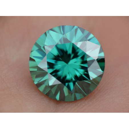 3,04 CT 9,72 mm Moissanit Zielony Excellent
