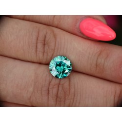 3,04 CT 9,72 mm Moissanit Zielony Excellent