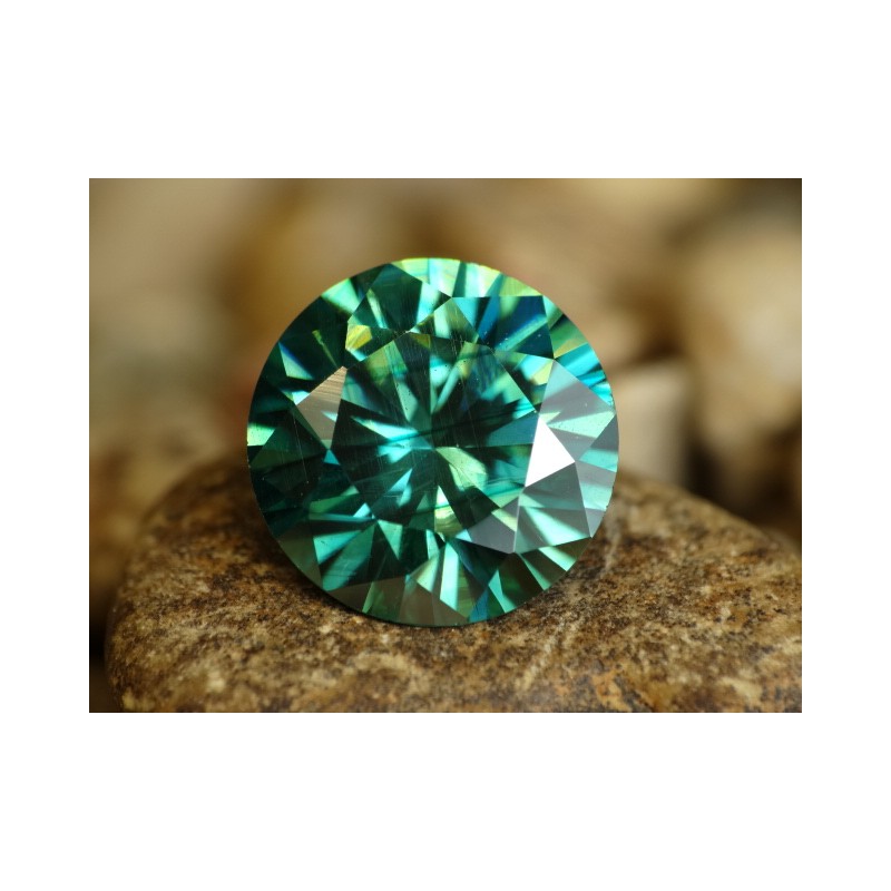 4,91 CT 11,75 mm Moissanit Zielony Excellent