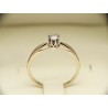 Gold ring 585 Diamond D 0.13 CT R. 14 with Certificate