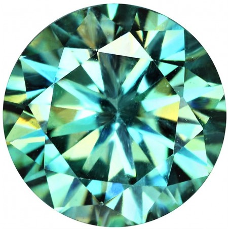 1 CT 6,57 mm Moissanite Sea Excellent