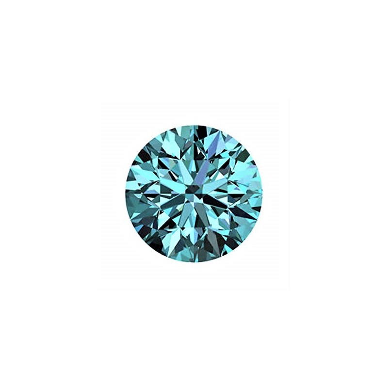 0,70 CT 5,85 mm Moissanit Moissanite Niebieski intensywnie Ciemny