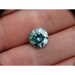 0,70 CT 5,85 mm Moissanit Moissanite Niebieski intensywnie Ciemny