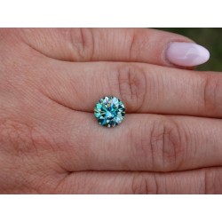 0,70 CT 5,85 mm Moissanit Moissanite Niebieski intensywnie Ciemny