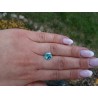 0,70 CT 5,85 mm Moissanit Moissanite Niebieski intensywnie Ciemny