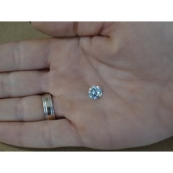 0,95 CT 6,44 mm Moissanit Moissanite Błękitny