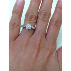 2 mm/D-E/1 CT Moissanite Princess