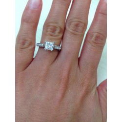 3,5 mm/D-E/1 CT Moissanite Princess