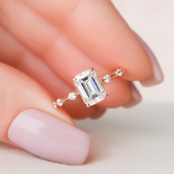 14x16 mm/D-E Moissanit EMERALD