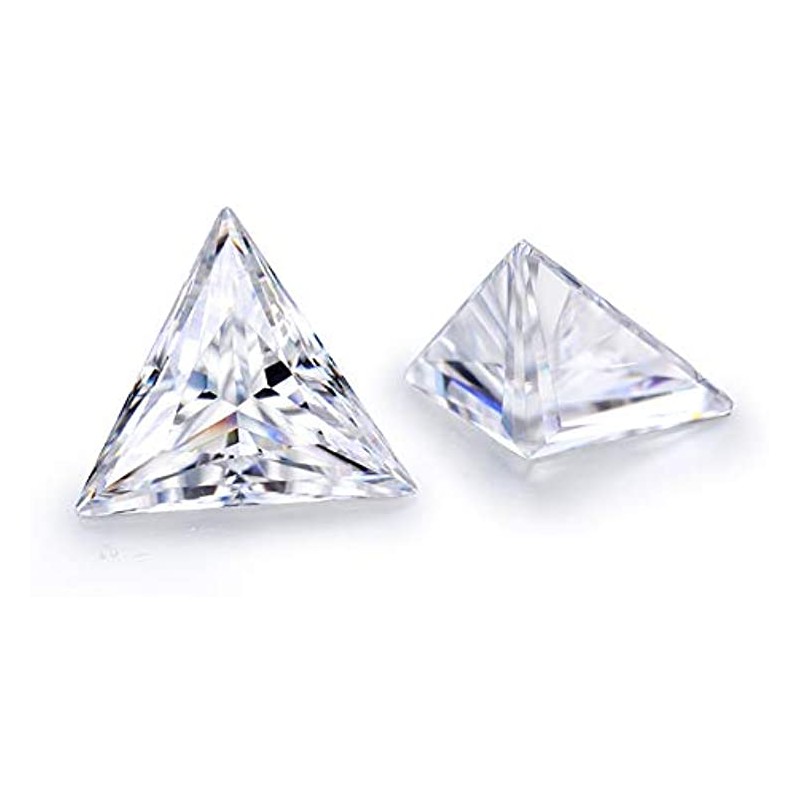 6,5 mm/D-E Moissanite Triangle