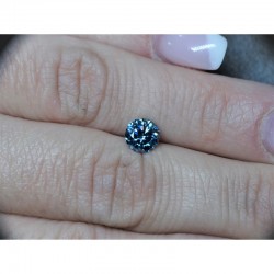 1 CT/6,50mm Moissanit Granatowy
