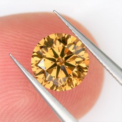 1 CT/6,5 mm Moissanit Whisky Pomarańczowy