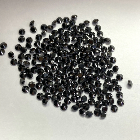 1,3 mm/Czarny Moissanit Moissanite Diament Brylant
