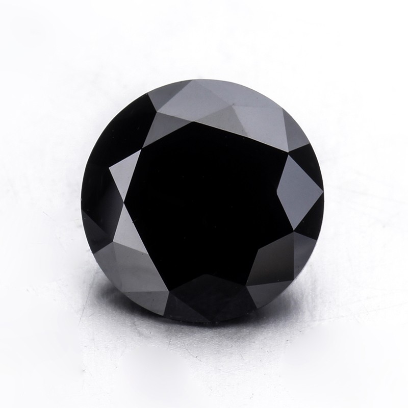 4 mm/Czarny Moissanit Moissanite Diament Brylant