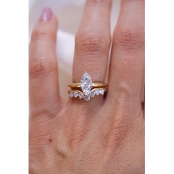 2,5x5 mm/F-G/1CT Moissanit Marquise Markiza