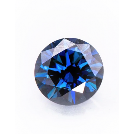 1 CT/6,5 mm Moissanit Szafir Niebieski