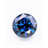 1 CT/6,5 mm Moissanit Szafir Niebieski