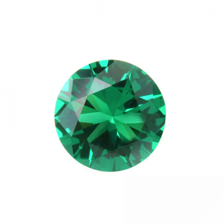 0,8 CT/6 mm Moissanit Szmaragd Zielony
