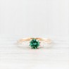 0,8 CT/6 mm Moissanit Szmaragd Zielony