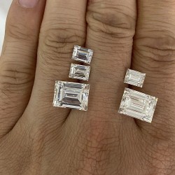 4x8 mm/F-G/1CT Moissanit Baguette