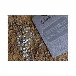 0,6 CT/5.5 mm Moissanit Szafir Niebieski