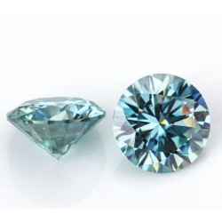 0,60 CT/5.5 mm Moissanite Blue