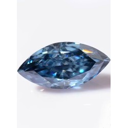 5,5x11 mm/Blue Moissanite...